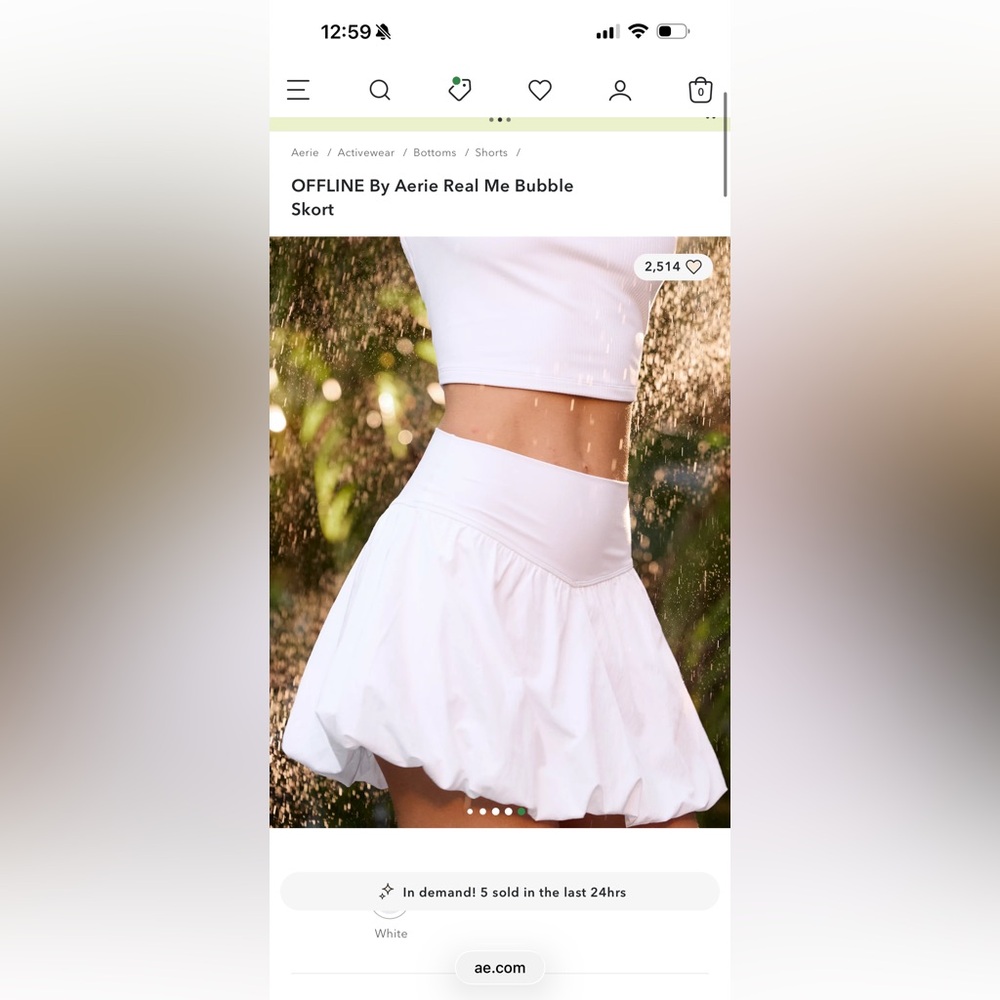 Aerie bubble skort